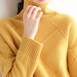 Wool 2026 Autumn And Winter New Women's Clothing Daisies High-Collar Loose Lazy Knitted Knitted Sweater
