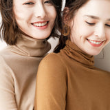 Wool Blended 2026 Autumn And Winter Women's New Short Pile Stack High-Necked Hood Thicken And Bottom Sweater Knitted Shirt