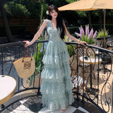 Unique Beautiful Beautiful View Of The Broken Flowers Hanging Dress Women Summer Pomp Seaside Holiday Dress