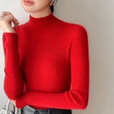 Line Ready-Upwear Wool Blending 2026 Autumn And Winter New High-Necked Solid Color Set-Up Bottom Knitting Shirt