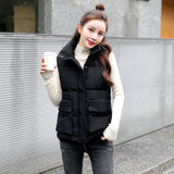 2025 Autumn And Winter Short Down Cotton Vest Women's Korean Version Of Loose Coat Vest Horse Clip Tide In Wind