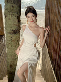 Sanya Seaside Holiday Dress 2026 New Summer White Sling Sling Temperament Slim Skinny Dress