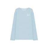 Lazy Wind Slack Blue Top Letter Printing Hoodie T-Shirt Girls Summer Thin Casual Loose Sunscreen Shirt