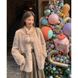 Sensing Ant-Orbital Fur Coat Women's Autumn And Winter New Small Thicker Warm Long-Term Sweater