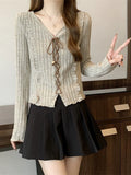 Vintage Long-Sleeved Knitted Shirt Women Autumn New High-End Feel Inside The Bottom MM Cover Thin Top