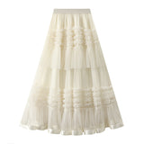 Spring Super Fairy Dress Dress Swree Sweet Retro Layer Lace Cake Skirt Yarn Skirt Skirt 1531