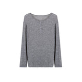 Lazy Wind Pure Long-Sleeved T-Shirt Women's Summer Thin Casual Hooded Sunscreen Loose Thin Bottom Top