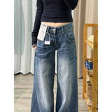 Vintage Non-Legged Micro-Lipped Leg Pants Women 2026 Large-Size Fat Mm High-Waisted Loose Thin Jeans