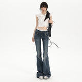 Low-Waisted Micro-Horn Jeans Women In The Fall Of 2025 New Hottie Slim Horned Horseshoe Trousers