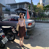 Southeast Asia Thailand Tourism Wearing Hot Girl Style Sexy Body Sling Vest Women Summer Seaside Vacation Two Sets