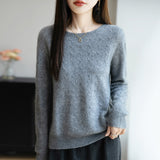 A Line Of Ready-Hearing Wool Blended 2026 Autumn And Winter Women's New Loose Neck Twisted Collars In The Head Of The Bottom Knitting Shirt