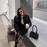 Black Short PU Small Leather Coat Women 2025 Spring And Autumn New Korean Version Of The Fashion Retro Curry Jacket Top