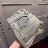 Vintage Babes Denim Shorts Women Summer Pear Shape Fat Mm Thin Design Sense A Word Ass Hot Pants