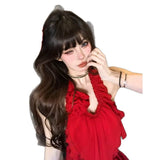 Three-Dimensional Flower Lotus Side Hanging Neck Vest Women's Unique Beauty Set Pure Red Skirt Two Sets