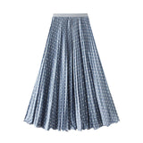 Japan-Korea Temperament Wave Point 100-Fold Skirt 2026 Spring And Summer New High-Rise Thin Large Swing Half-Dress Woman D9908