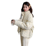 Pink Crushed Cotton Coat Woman 2025 New Autumn And Winter Korean Lovely Milk High-End Lazy Style Wearing Top