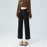 Straight Jeans Women 2025 Summer Trend With New High-Rise Thin Small Man Nine-Point Cigarette Tube Pants