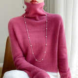First-Line Ready-To-Wear Wool Blends 2026 Autumn And Winter Women's Heap Collar New Short-Scribled Knitted Bottom Sweater