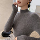Line Ready-Upwear Wool Blending 2026 Autumn And Winter New High-Necked Solid Color Set-Up Bottom Knitting Shirt