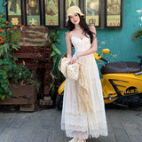 French Suspension Dresses First Love White Dresses Yunnan Xinjiang Tourism Taking Pictures Seaside Vacation Dress