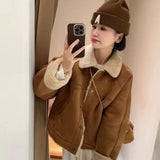 Maillard Autumn And Winter Lamb Hair New Fur Coat Woman 2025 Plus Velvet Thick To Keep Warm Loose Small