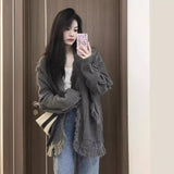 Knitted Sweater Women's Autumn And Winter 2026 New Lazy Wind Lax Loose Long Sleeves Top Coat