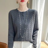Wool Blended 2026 Autumn And Winter New Women's Round Collar Collar Hooded Small Knitted Open-Flowered Knitted Jersey Coat