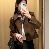 Millard Slipvelvet Women's Short 2026 Autumn And Winter New Retro Loose Small Thin Jacket Top