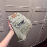 Vintage Babes Denim Shorts Women Summer Pear Shape Fat Mm Thin Design Sense A Word Ass Hot Pants