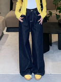 Straight Jeans Women's 2025 Summer Trend With New High-Waisted Loose Leisure Broad Leggings