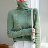 First-Line Ready-To-Wear Wool Blends 2026 Autumn And Winter Women's Heap Collar New Short-Scribled Knitted Bottom Sweater