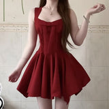 French Style Hottie Pure Lusty Princess Dress Thousand Gold Feeling Sleeveless Waist Thin Birthday Dress Dress 2025 Summer