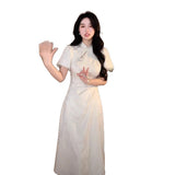 High Sense Of New Chinese Style Dress Women Summer New High-End Temperament Slim Dress Cheongsam Dress
