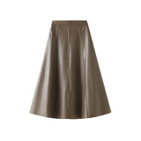 Vintage Port Style Skirt Half Dress Woman 2025 Autumn And Winter High-Waist Temperament Medium Long A-Word Bag Hip Umbrella Skirt Q801