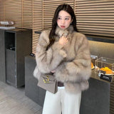 High-Grade Dizzling Fox Fur Coat Women's Winter 2026 New Fur-Collar Fur Coat