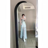 Pure Lusty Fairy Crumbs Hanging Dress Women's Early Spring Seaside Holiday Sweet And Spicy Temperament Long Skirt