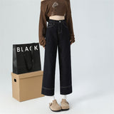 Straight Jeans Women 2025 Summer Trend With New High-Rise Thin Small Man Nine-Point Cigarette Tube Pants