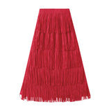 High-End Folded Tuxedo Skirts Women's Summer New Fried Street Niche Temperament With Thin Half Skirt 0666