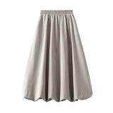 Japanese And Korean Vintage Flower Tacarflies Lantern Skirts Women's Autumn Lazy Casual A-Word Balloon Pample Skirt 2223