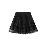 Lace Peng Peng Cake Short Dresses Autumn New Size Size Fat Mm High Waist Slim Small A-Pin Dress 98060