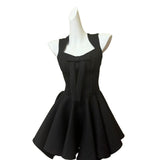French Style Hottie Pure Lusty Princess Dress Thousand Gold Feeling Sleeveless Waist Thin Birthday Dress Dress 2025 Summer