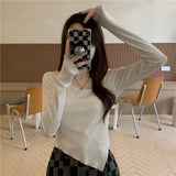 Shirt Women's Spring And Autumn Hottie New Body-Repair Blouse Tide In Girls T-Shirt Long Sleeves
