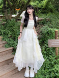 Tea Break French Super Fairy Beautiful First Love Dress Women Summer Seaside Vacation Gentle At The Escape Princess Fairy Dress