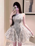 Temperament Famous Heavy Industry Flowerless Sleeveless Thousand Gold Style Dress 2026 Summer Feeling Huge Look Pomped Birthday Dress