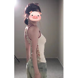 Spice Girl Letter Sling Small Vest Woman Summer Wear Design Repair Holiday Style Sleeveless Top