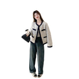 French-Style Tuxedo Small Fragrant Coat 2025 Autumn New Temperament Style Short Coarse Flowers On The Top