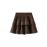 Wicked Short Skirt Women Autumn New Tight Waist 100 Folded Skirt Anti-Bungop Skirt Light Fluffy Cake Skirt 8001