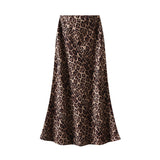 Leopard Print Half-Dress Woman 2025 Autumn And Winter New High-Rise Thin Fishtail Skirt Mid-Length One-Step Skirt 9856