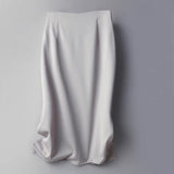 Silk Satin 2026 Spring And Summer Women's New Satin A Skirt Simple Tight Waist-Buffed Fishtail Skirt Half-Body Skirt