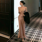 New Chinese Style Pink Three-Dimensional Flower Ribbon Ribbon Dress Temperament Famous High-End Birthday Dress Dress
